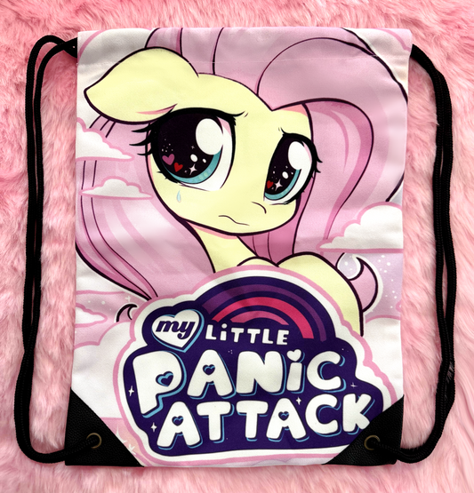 Panic Attack Drawstring Bag