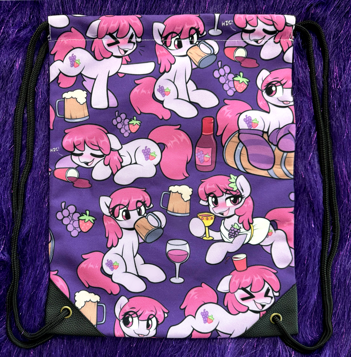 Berry Drawstring Bag