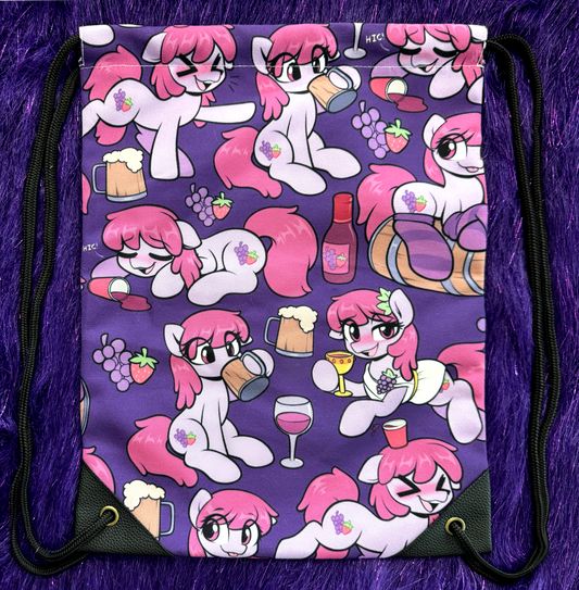 Berry Drawstring Bag